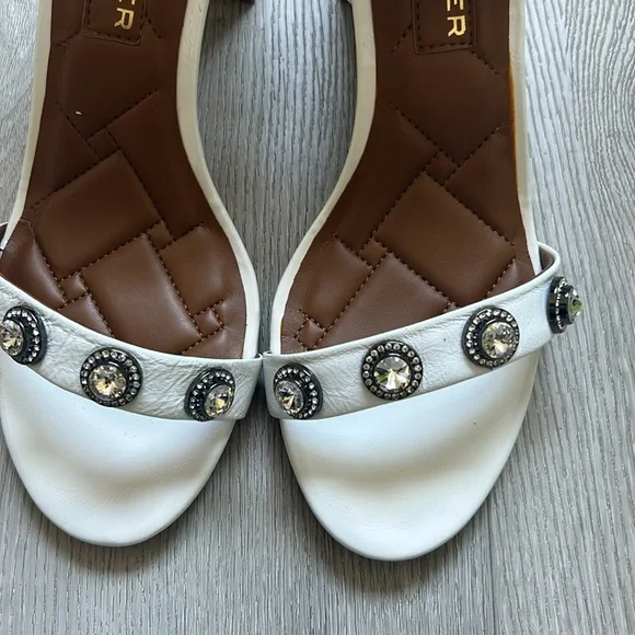 Kurt Geiger White and Brown Heels - Picture 4 of 5